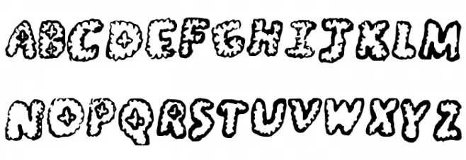 Off-the_top Schriftart Kleinbuchstaben