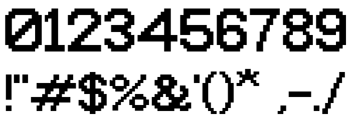 OffBit Bold Font OTHER CHARS