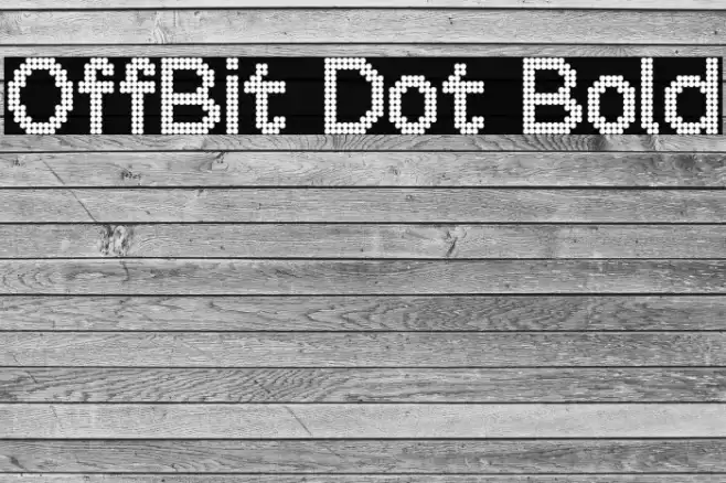 OffBit Dot Bold Шрифта examples