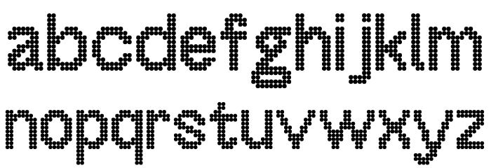 OffBit Dot Bold Font LOWERCASE