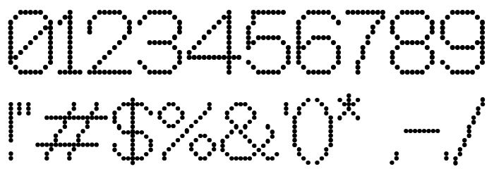 OffBit Dot Font OTHER CHARS