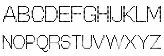 OffBit Dot Font UPPERCASE