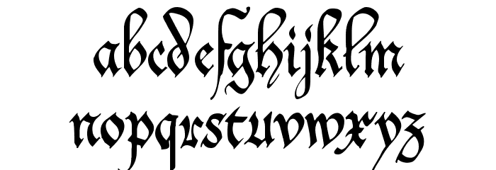 Offenbach Chancery Font LOWERCASE