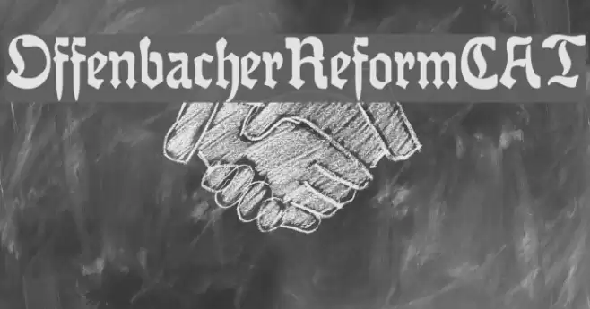 OffenbacherReformCAT Font examples