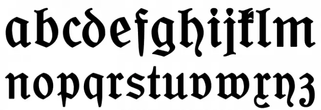 OffenbacherSchwabacherCAT Font LOWERCASE