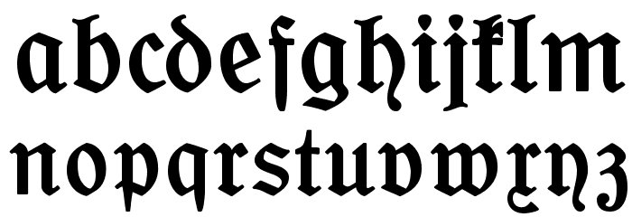 OffenbacherSchwabacherCAT Font LOWERCASE