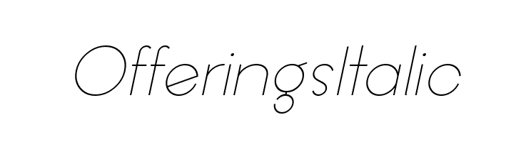 Offerings Italic Font