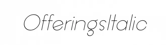 Offerings Italic  Скачать бесплатные шрифты