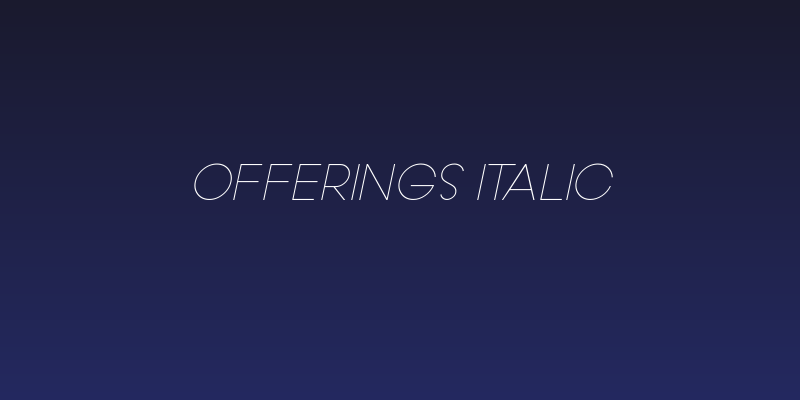 Offerings Italic Social Header
