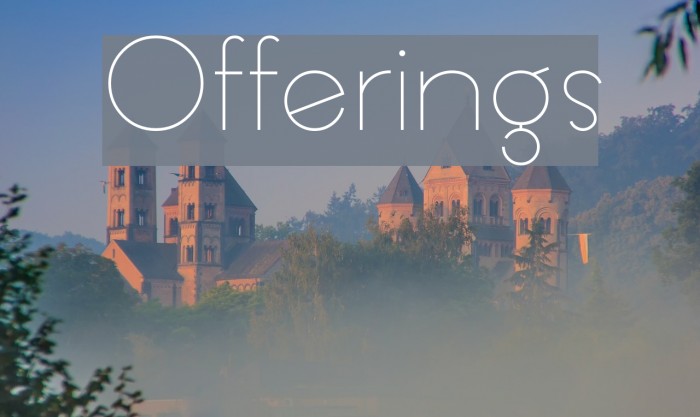 Offerings Font examples