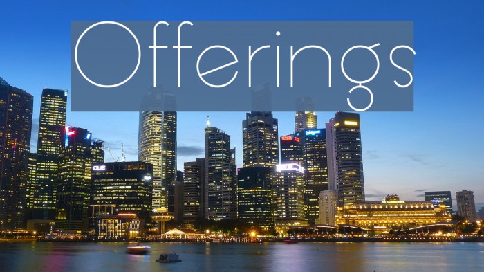Offerings Font examples