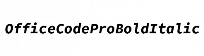 Office Code Pro Bold Italic  フリーフォントのダウンロード