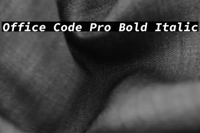 Office Code Pro Bold Italic फ़ॉन्ट examples