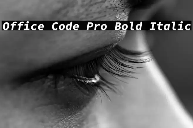 Office Code Pro Bold Italic फ़ॉन्ट examples