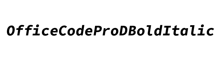 Office Code Pro D Bold Italic Font 