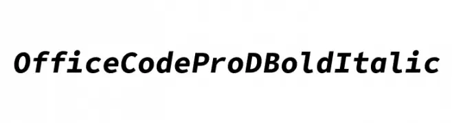 Office Code Pro D Bold Italic  フリーフォントのダウンロード