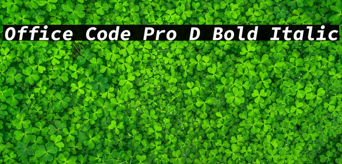 Office Code Pro D Bold Italic Example 1
