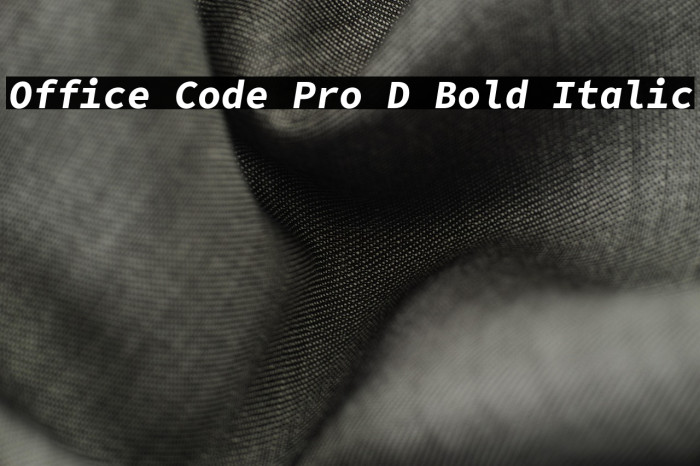 Office Code Pro D Bold Italic Example 2