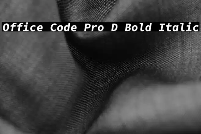 Office Code Pro D Bold Italic Font examples
