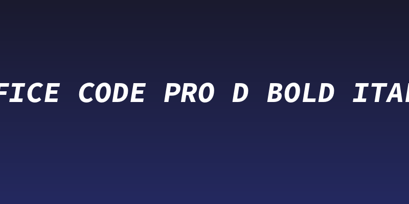 Office Code Pro D Bold Italic Social Header