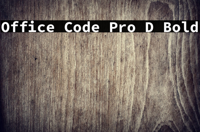 Office Code Pro D Bold Example 3