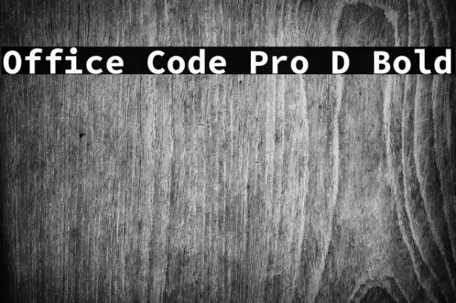 Office Code Pro D Bold फ़ॉन्ट examples