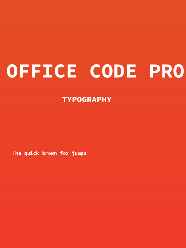 Office Code Pro D Bold Poster