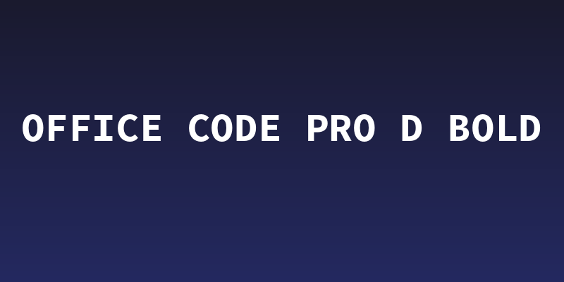 Office Code Pro D Bold Social Header