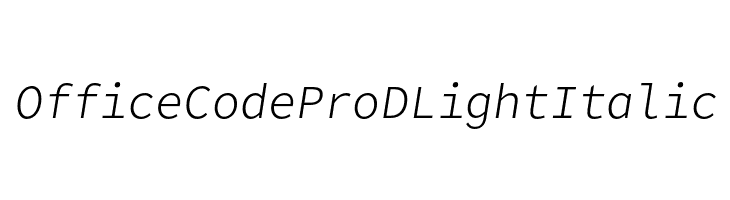 Office Code Pro D Light Italic  フリーフォントのダウンロード