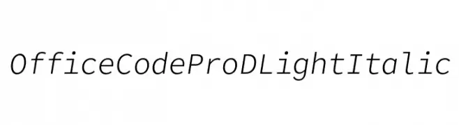 Office Code Pro D Light Italic  フリーフォントのダウンロード