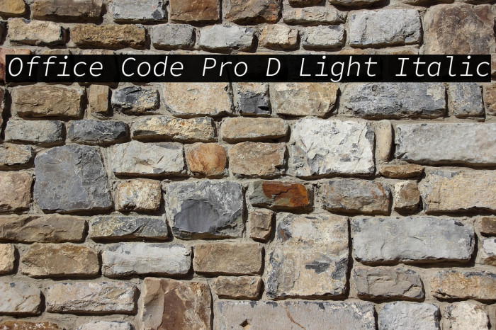 Office Code Pro D Light Italic Example 3