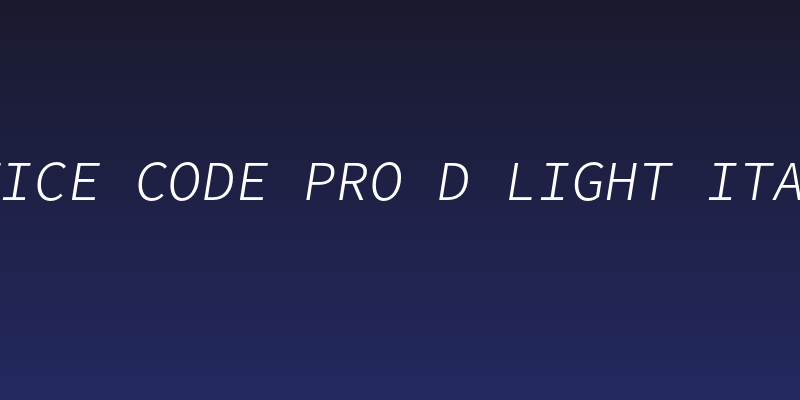 Office Code Pro D Light Italic Social Header