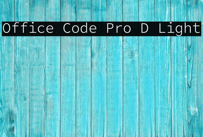 Office Code Pro D Light Example 1