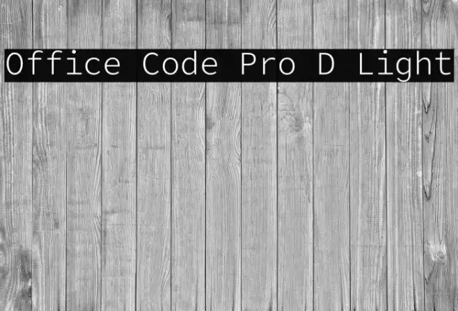 Office Code Pro D Light फ़ॉन्ट examples