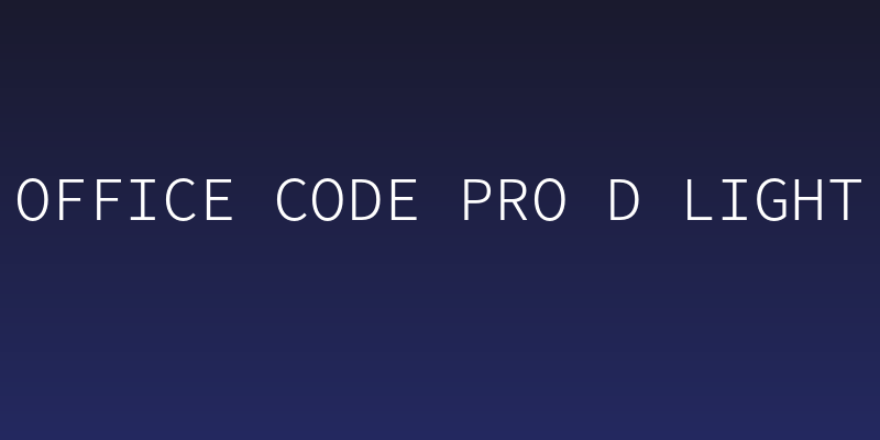 Office Code Pro D Light Social Header