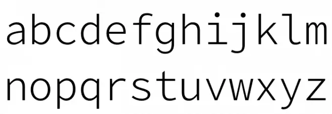 Office Code Pro D Light Schriftart Kleinbuchstaben