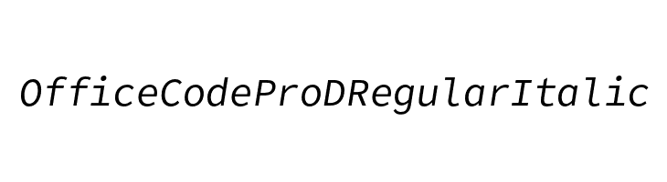 Office Code Pro D Regular Italic  Frei Schriftart Herunterladen