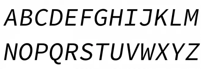 Office Code Pro D Regular Italic Fonte MAIÚSCULAS