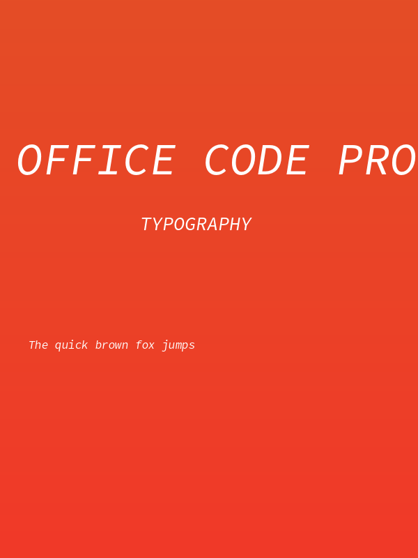 Office Code Pro D Regular Italic Poster