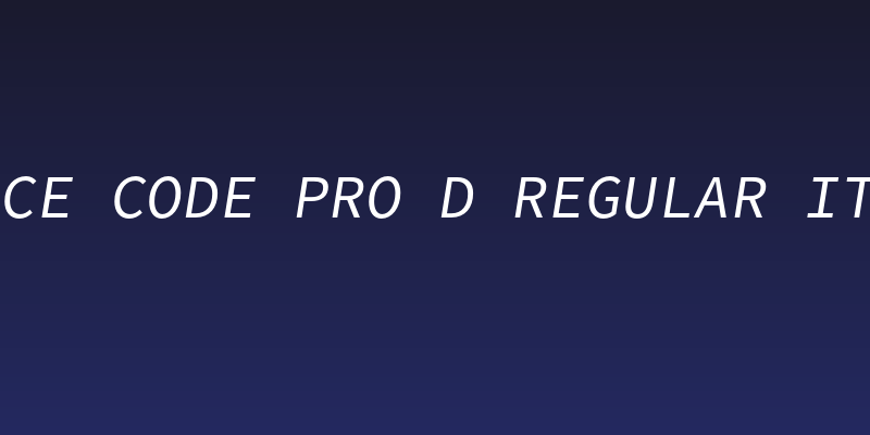 Office Code Pro D Regular Italic Social Header