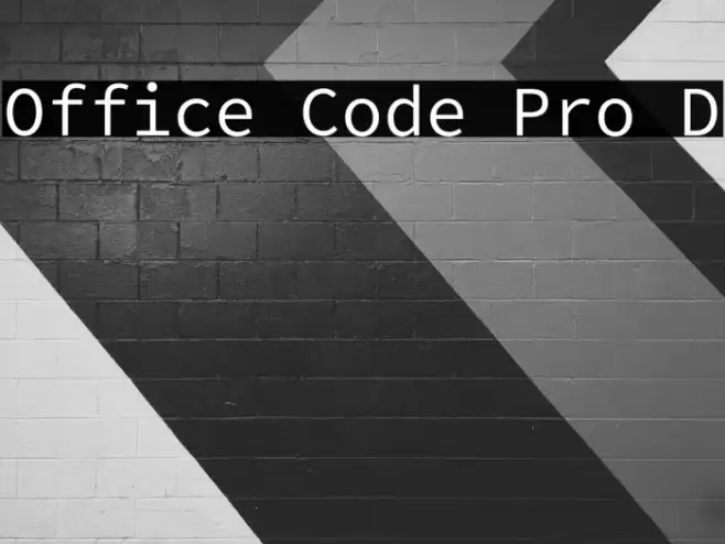 Office Code Pro D Font examples