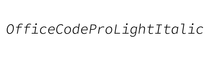 Office Code Pro Light Italic Font 