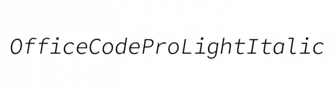Office Code Pro Light Italic  フリーフォントのダウンロード