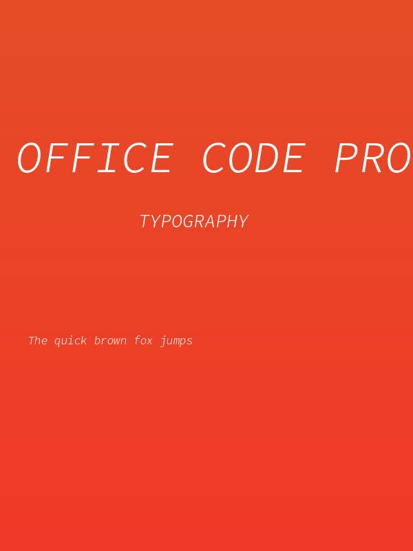 Office Code Pro Light Italic Poster