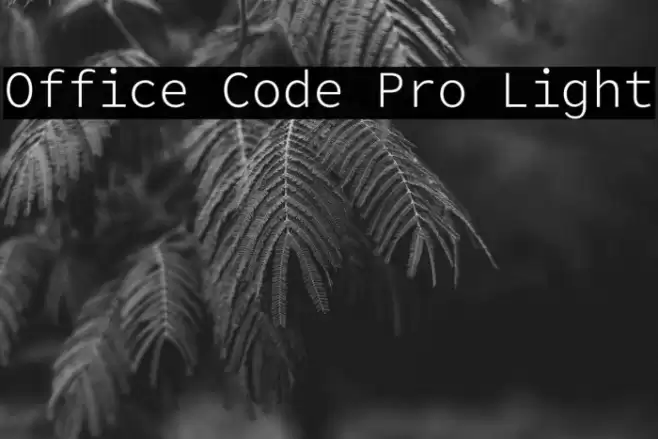 Office Code Pro Light خط examples