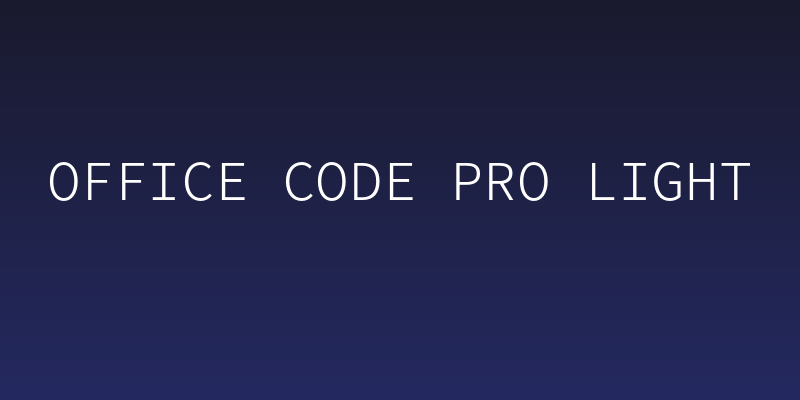 Office Code Pro Light Social Header
