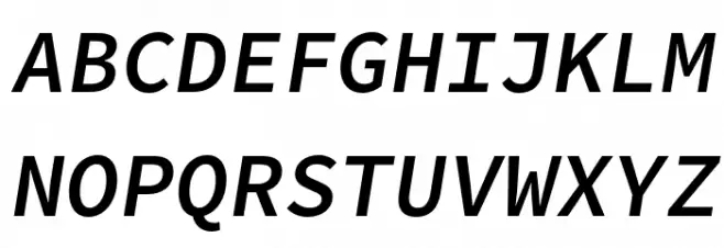 Office Code Pro Medium Italic Fonte MAIÚSCULAS