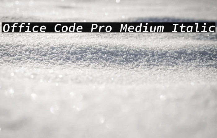 Office Code Pro Medium Italic Example 2