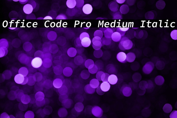 Office Code Pro Medium Italic Example 3