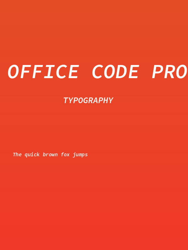 Office Code Pro Medium Italic Poster